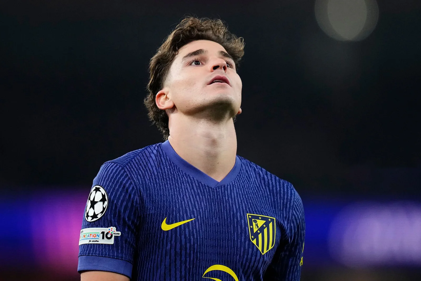Julián Álvarez salió tocado en la eliminación del Atlético de Madrid