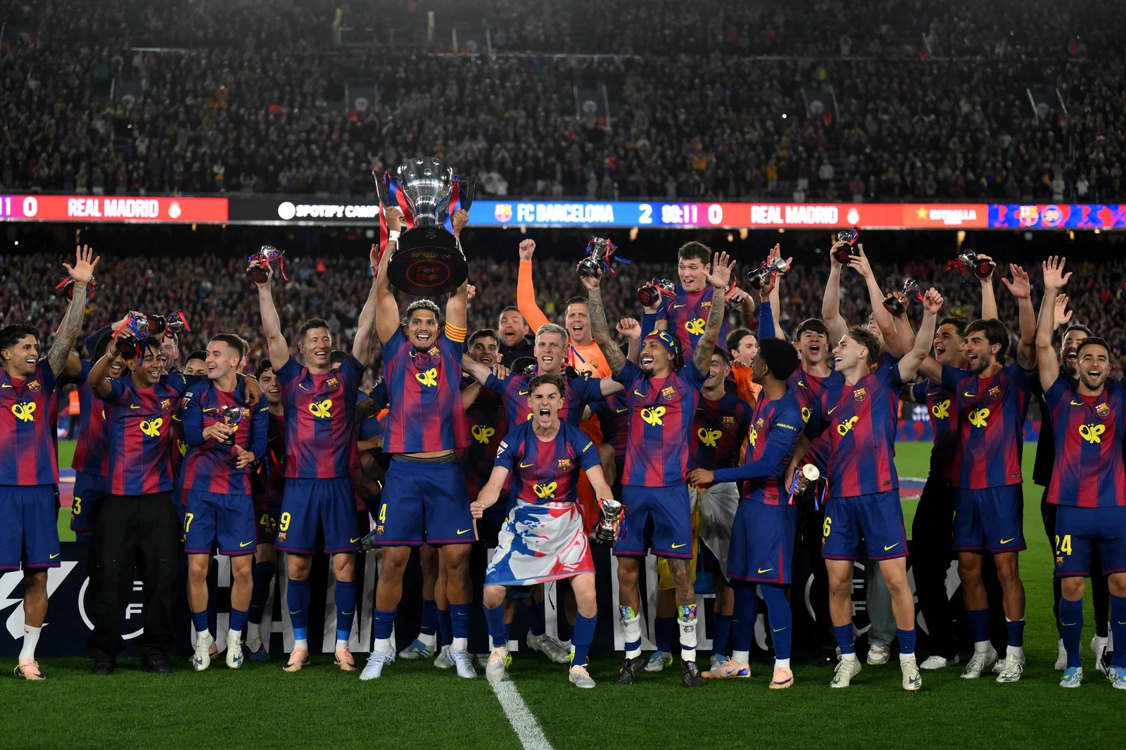 Barcelona campeón de LaLiga 2025/26: derrotó al Real Madrid y gritó campeón